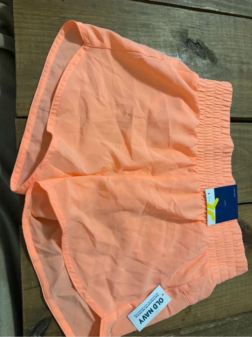 Old Navy Peach Athletic Shorts with Elastic Waistband